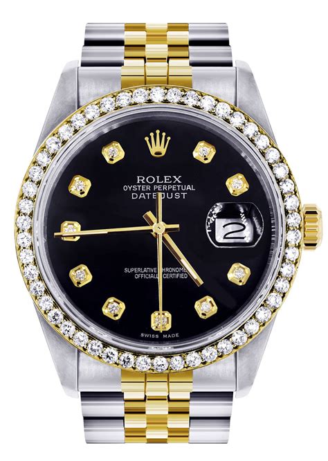 rolex black and gold mens watch|solid gold Rolex with diamonds.